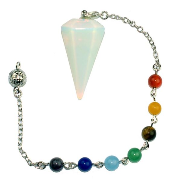 Opalite Chakra Faceted Pendulum Dowser