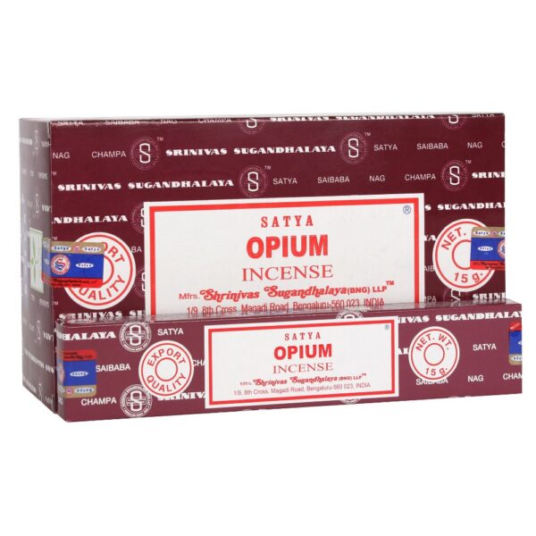 Satya Opium Incense Sticks (Box of 12 individual packets)