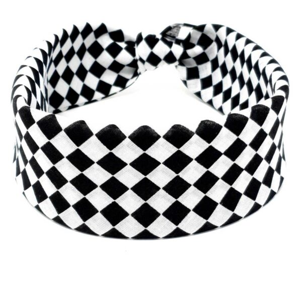 Black and White Checked Bandana