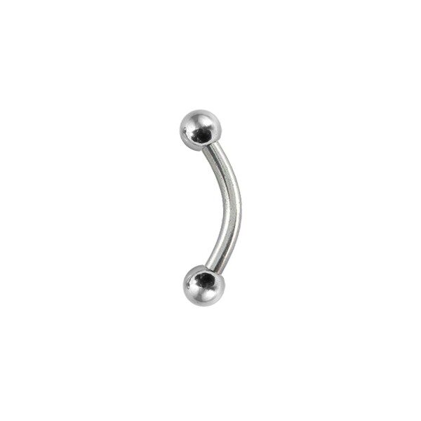 Surgical Steel Curved Barbell Bar 1.2mm-1.6mm (8mm-12mm)