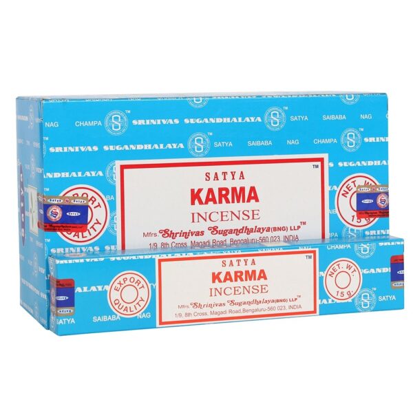 Satya Karma Incense Sticks (Box of 12 individual packets)