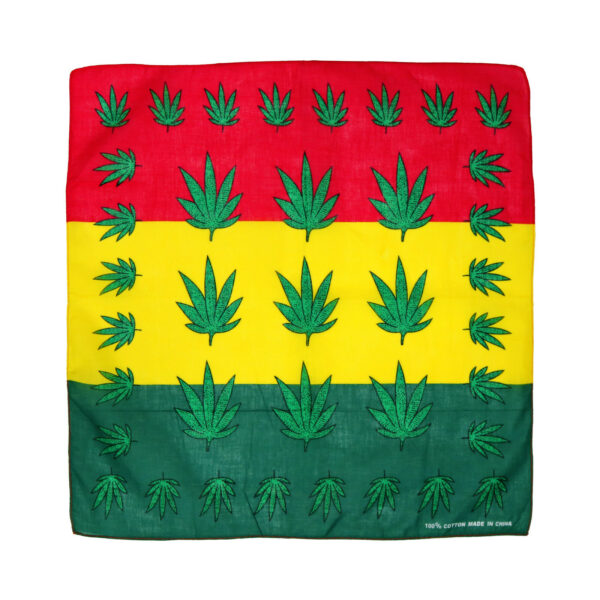 Rasta Cannabis Leaf Bandana
