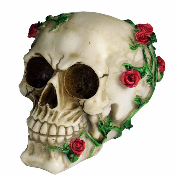 Skull With Roses Ornament