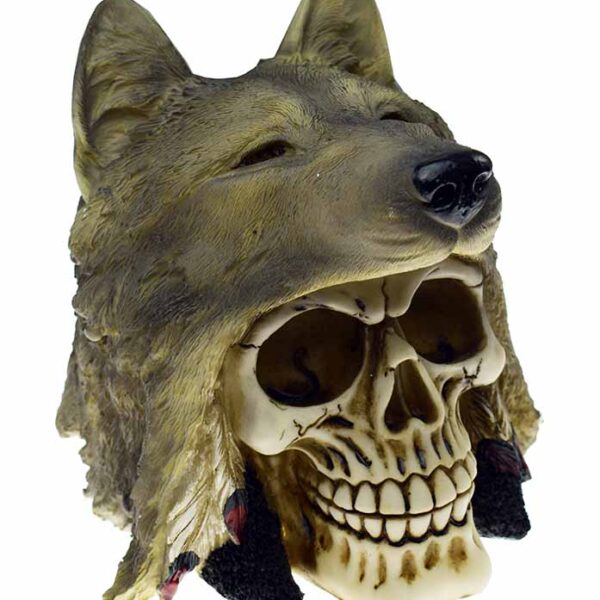 Skull With Wolf Hat Ornament