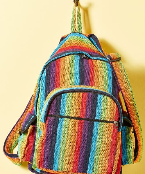 Rainbow Drawstring Backpack