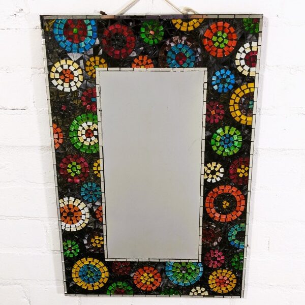 Black Multi Rectangle Mosaic Mirror