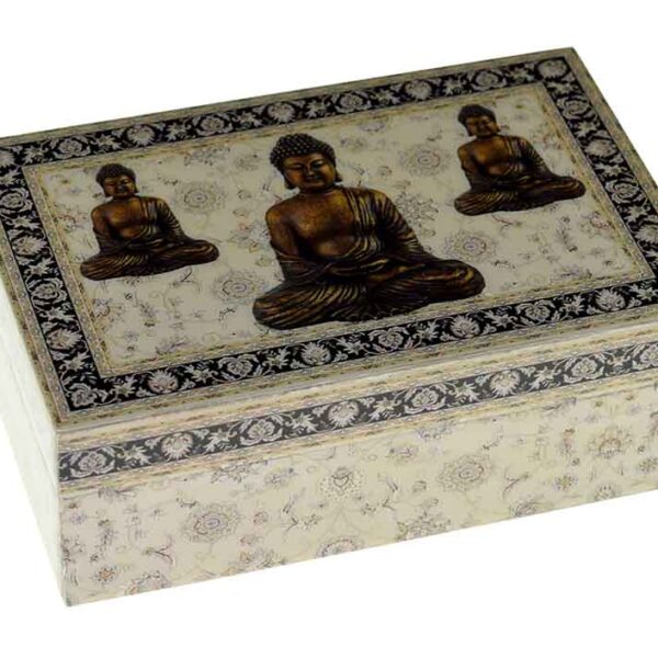 Laminated Wood Buddhas Box