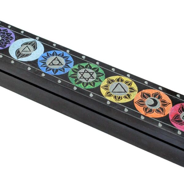 Chakra Soapstone Incense Box