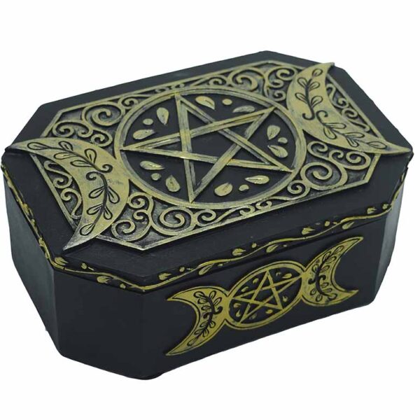 Black And Gold Triple Moon Large Box