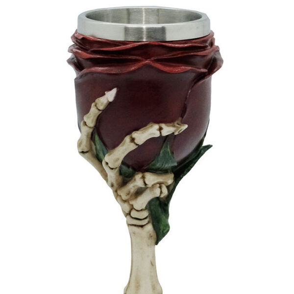 Skeleton Hand Rose Goblet