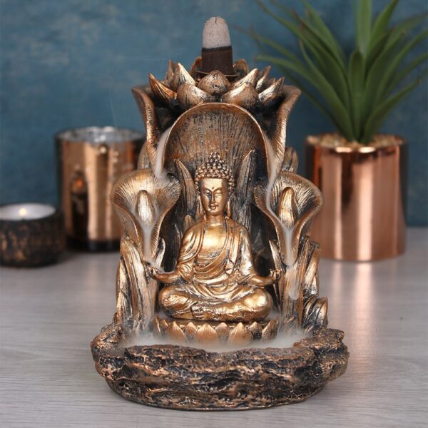 Bronze Sitting Buddha Backflow Incense Burner