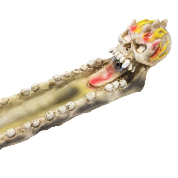 Screaming Fire Skull Incense Holder