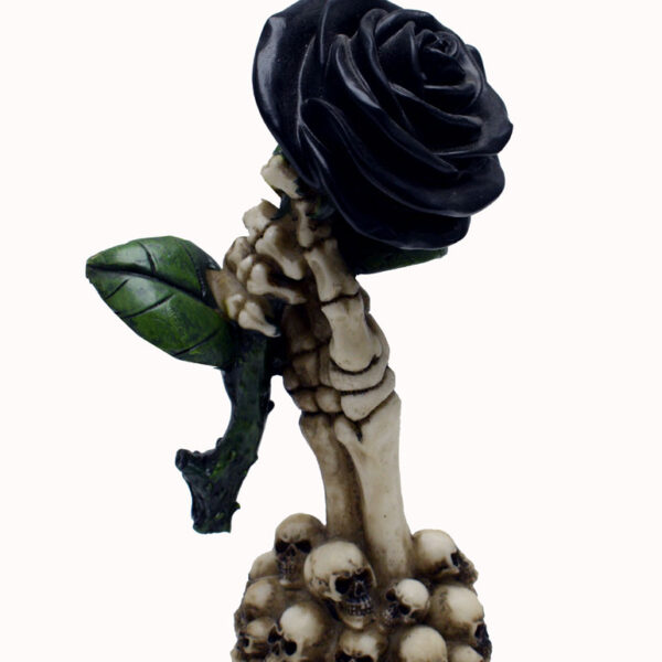 Skeleton Hand With Black Rose