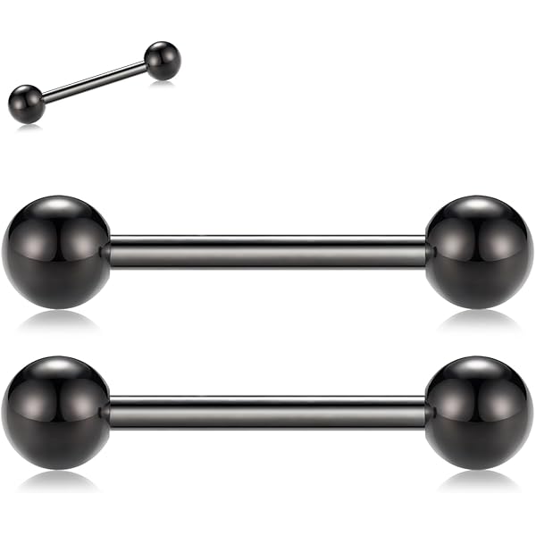Black Steel Double Barbells Bar 1.6mm(6mm-12mm)