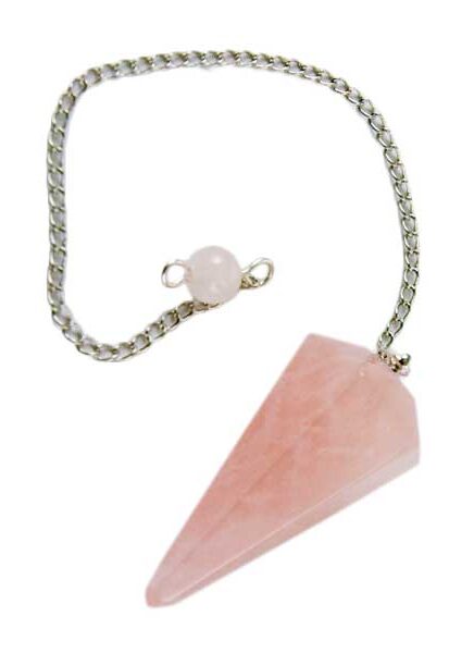 Rose Quartz Faceted Pendulum Dowser
