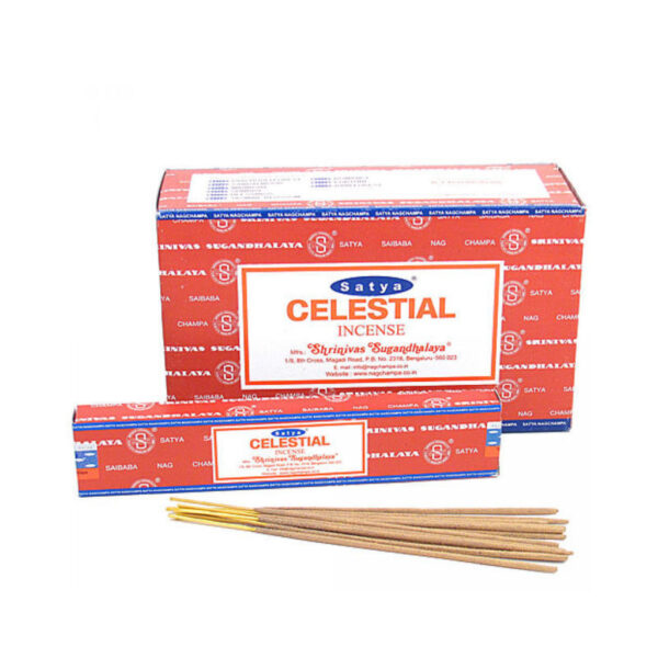 Satya Celestial Incense Sticks (Box of 12 individual packets)