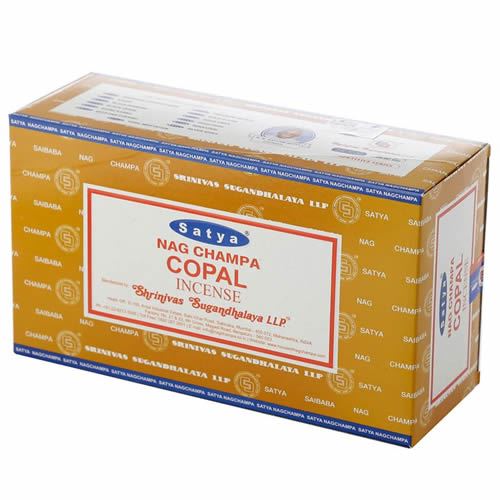 Satya Copal Incense Sticks (Box of 12 individual packets)