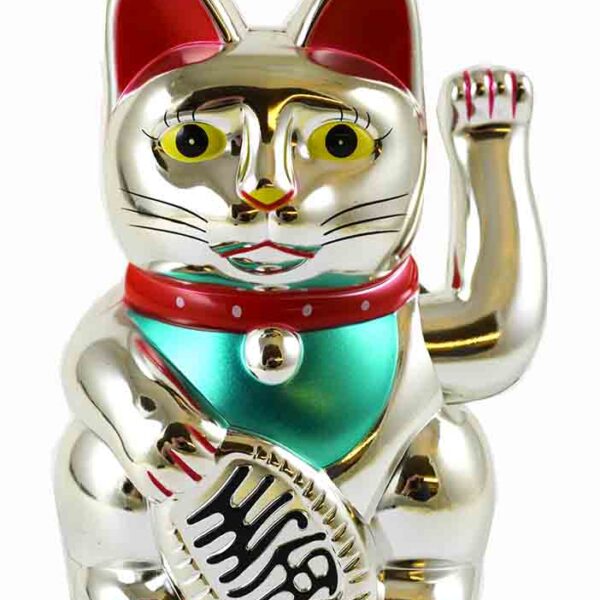 Silver Waving Chinese Lucky Cat