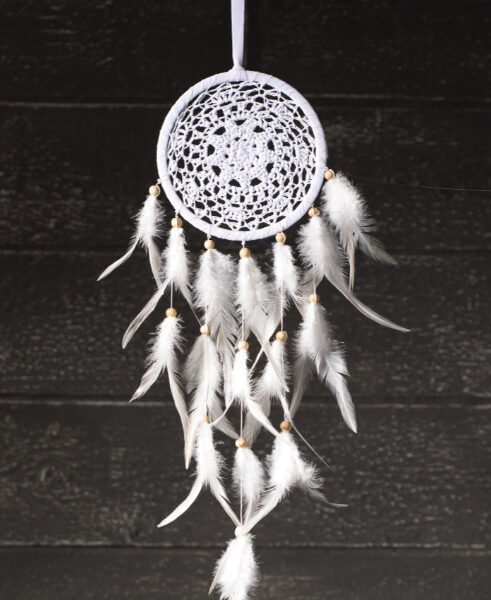 White Crochet Dreamcatcher