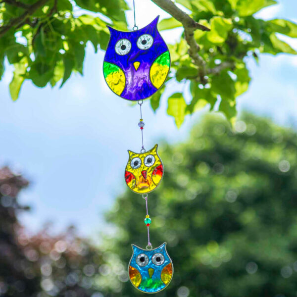 String of 3 Owls Suncatcher