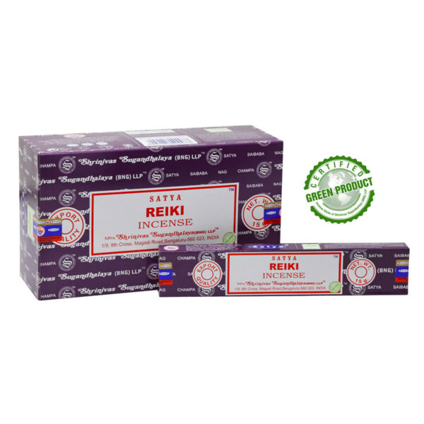 Satya Reiki Incense Sticks (Box of 12 individual packets)