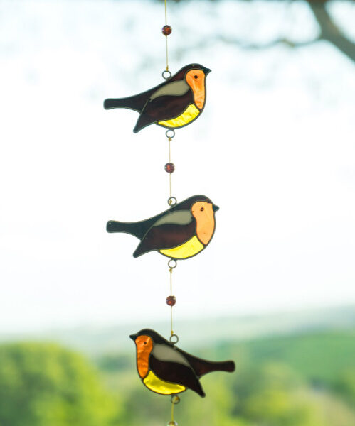 String of 3 Robins Suncatcher