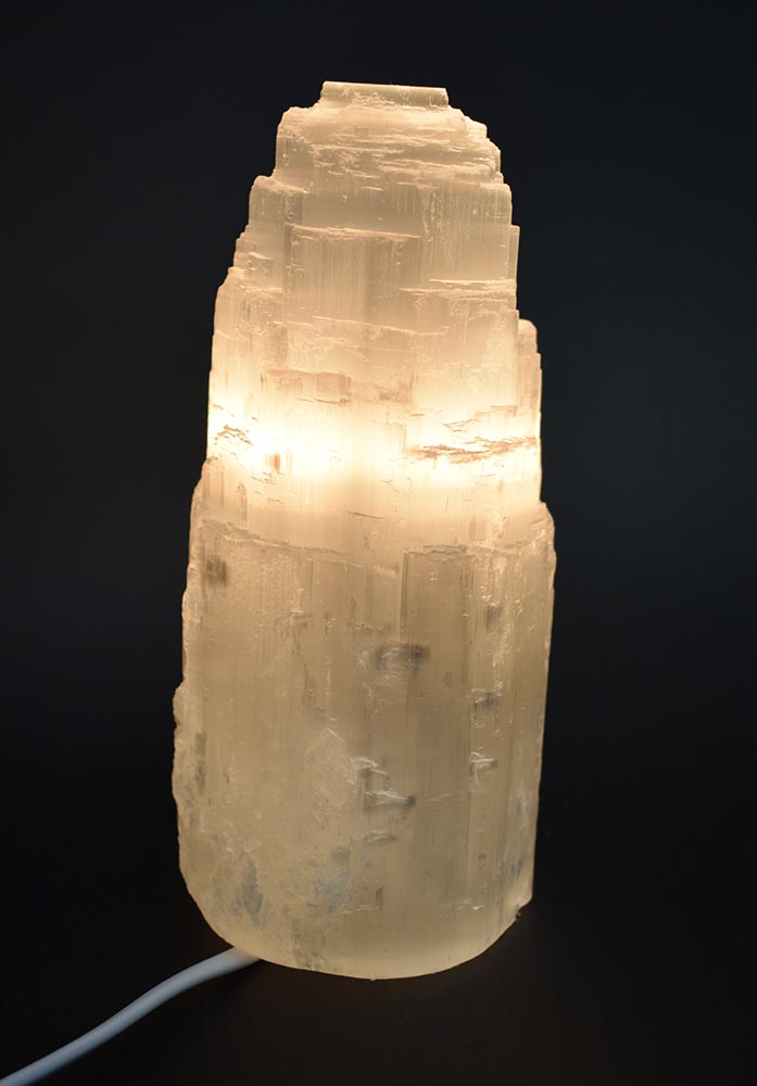 Selenite Crystal Lamp 20cm - Image 2