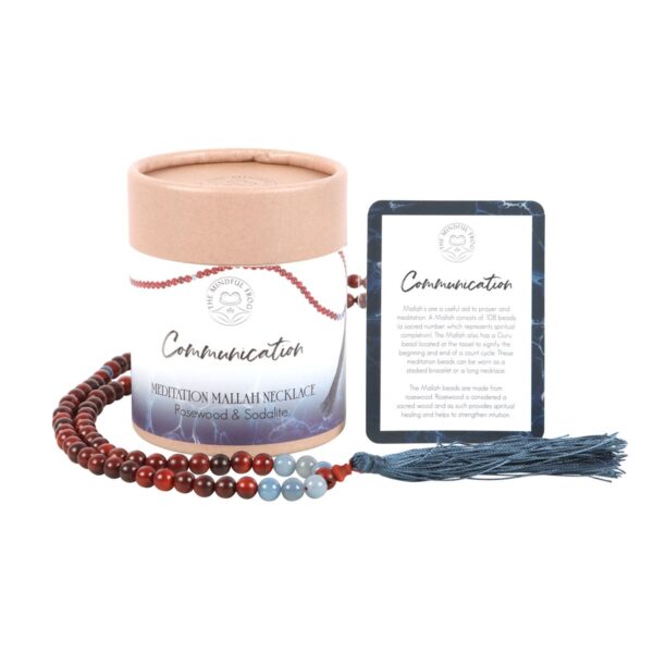 Rosewood And Sodalite Communication Mallah Beads