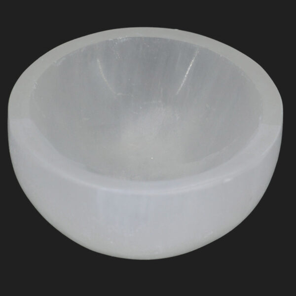 Selenite Crystal Round Bowl 7.5-8cm