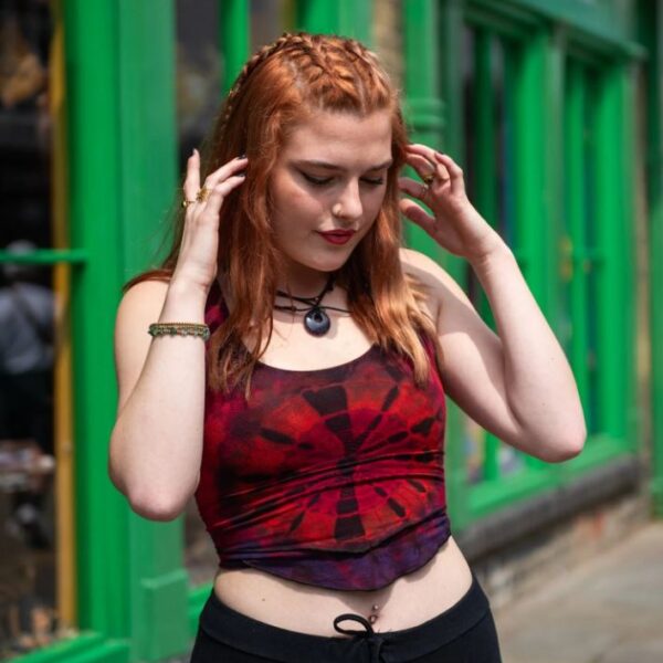Corset Back Jersey Tie Dye Top