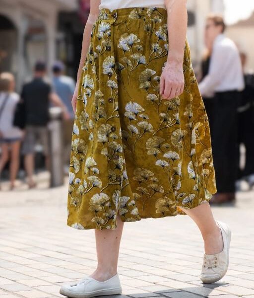 Gingko Button Skirt
