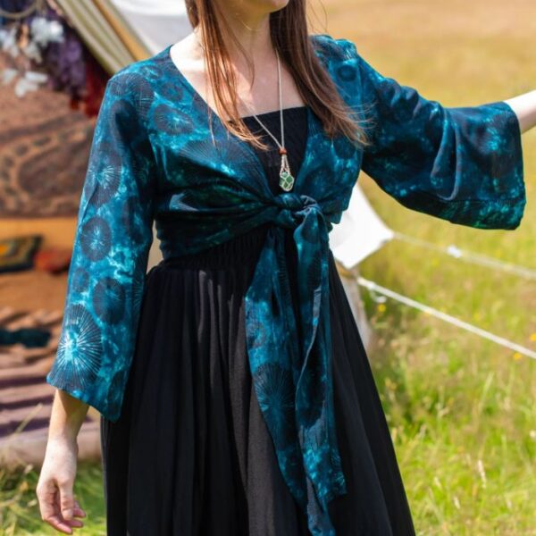 Black Truffle Wrap Top