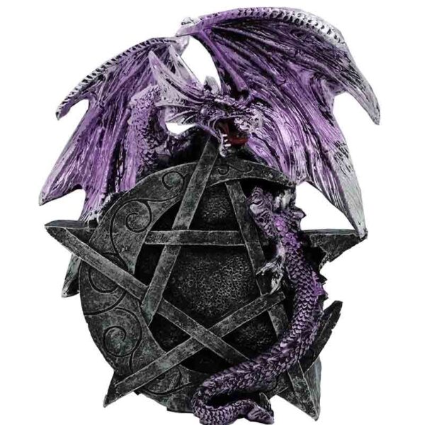 Dragon On Pentagram Moon Purple