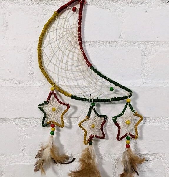 Rainbow Star And Moon Dreamcatcher