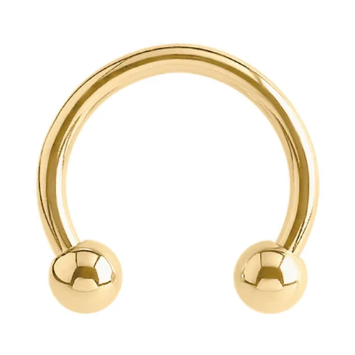 Zircon Titanium Circular Barbells Horseshoe 1.2g (7mm-12mm)